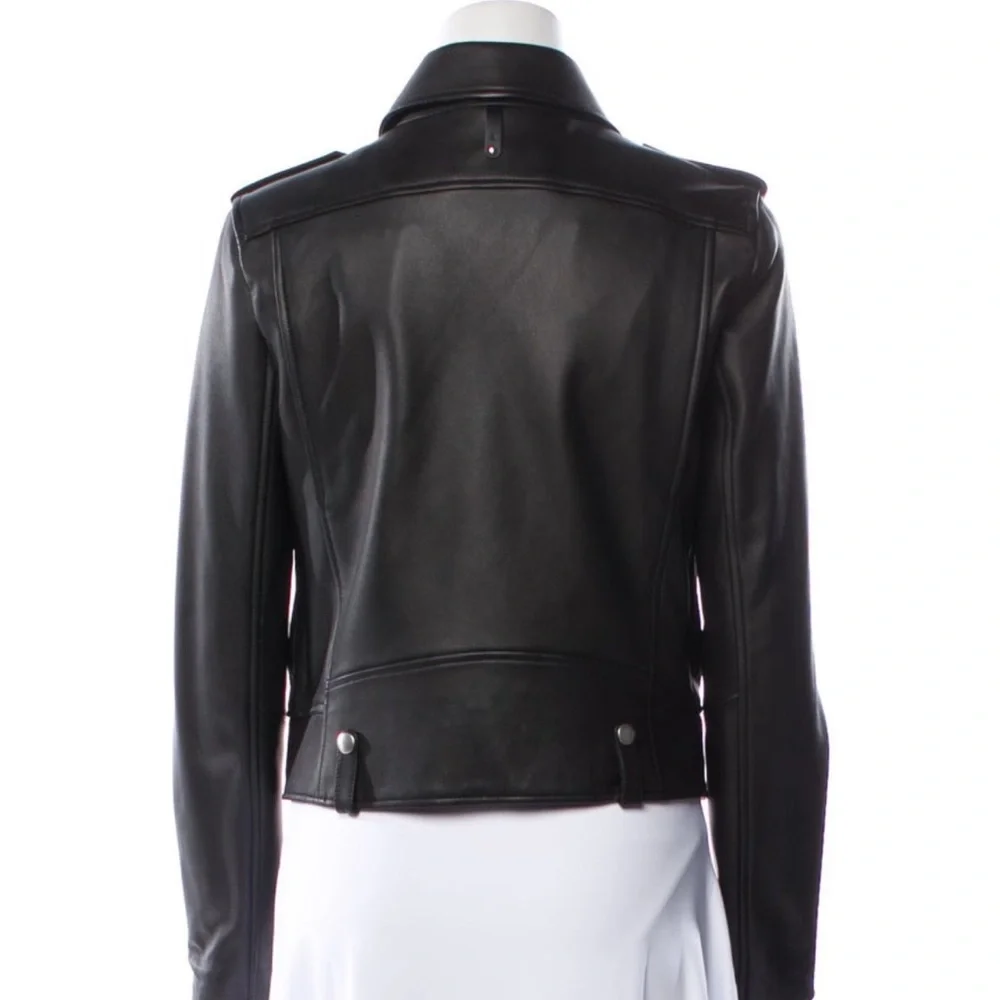 Mackage Black Leather Moto Jacket - Picture 5 of 9